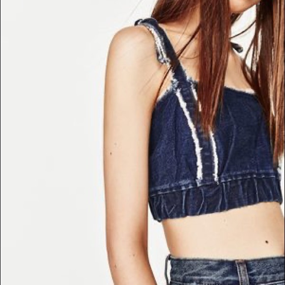 Zara TRF x IX’D Makers Denim Summer Crop Top - Picture 2 of 15